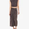 Overtinted cotton canvas vest