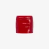 Patent leather mini skirt