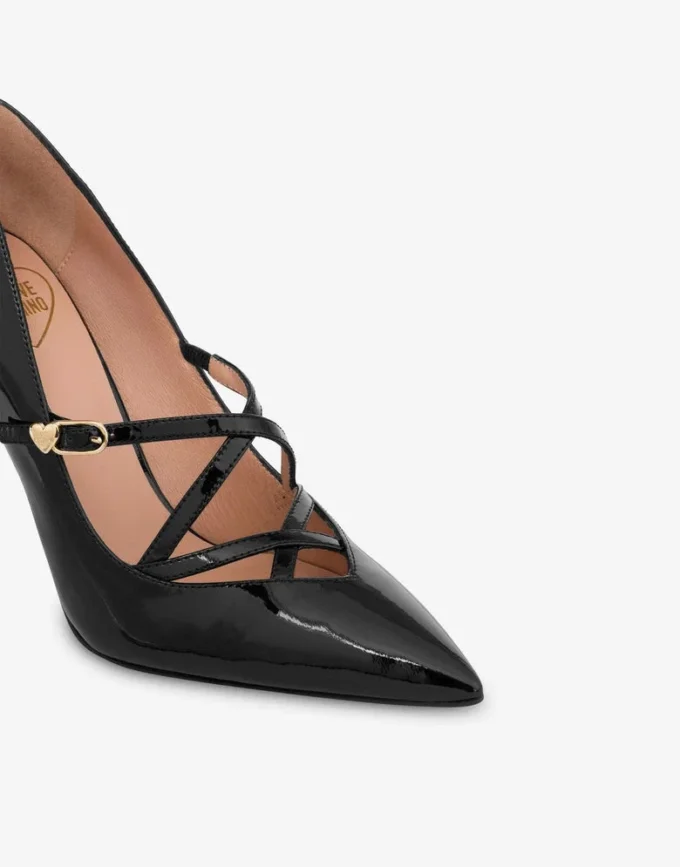 Patent leather pumps