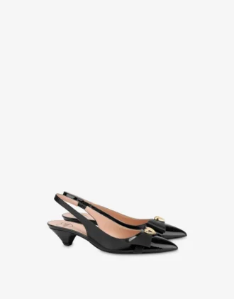 Patent leather slingback