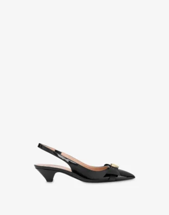 Patent leather slingback