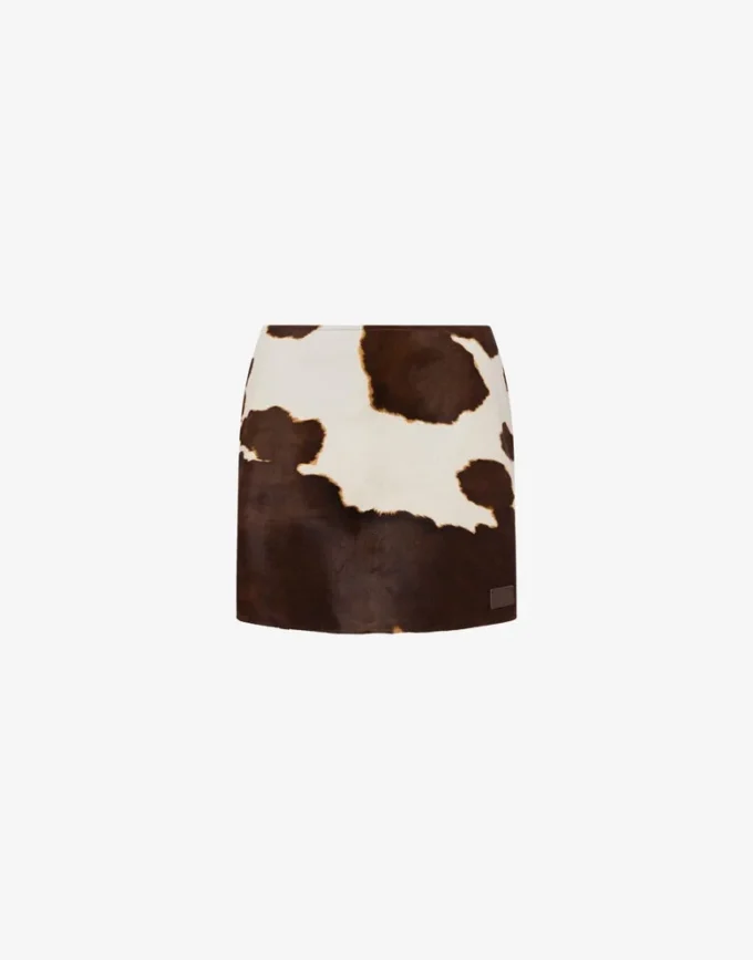 Pony skin miniskirt