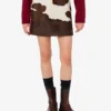 Pony skin miniskirt