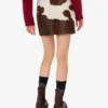 Pony skin miniskirt