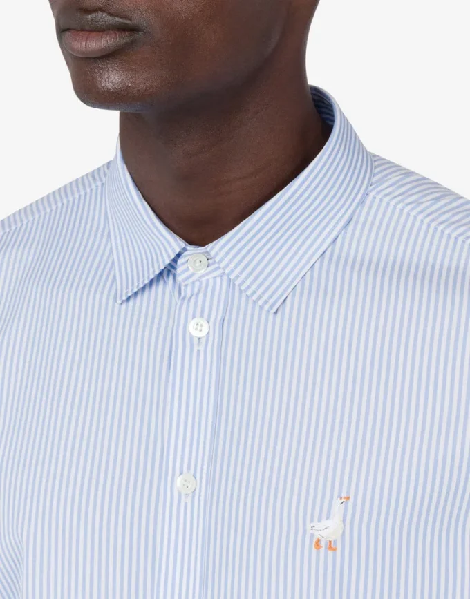 Poplin Shirt Goose Embroidery