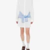Printed cotton poplin dress