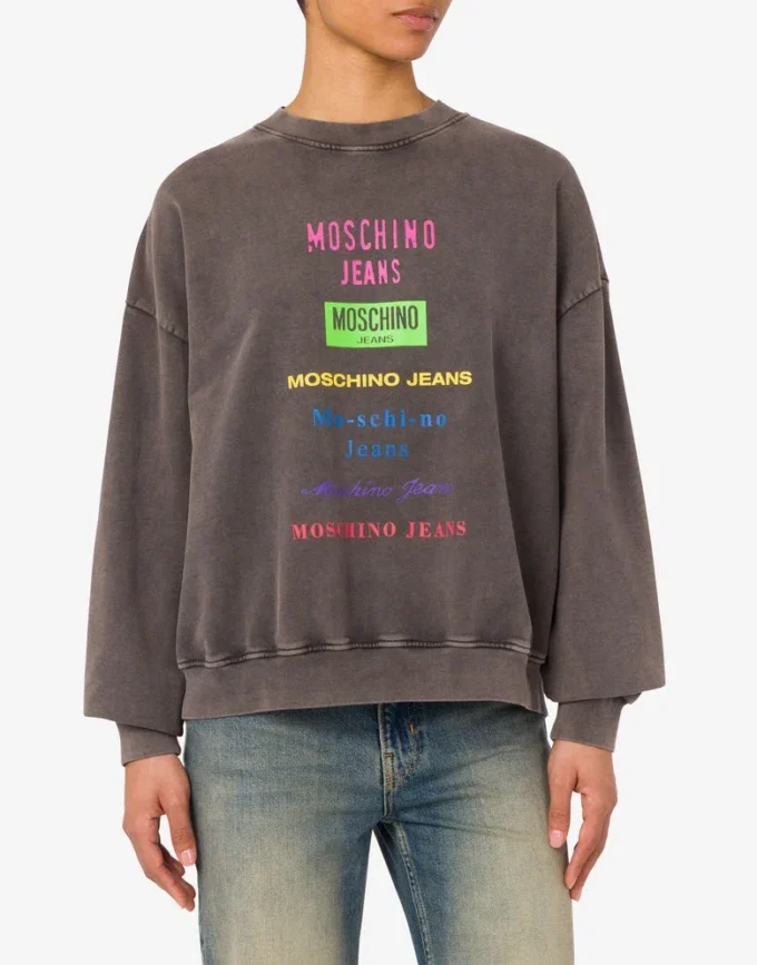 Printed cotton sweatshirt