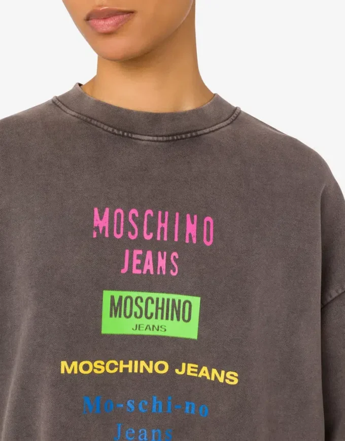 Printed cotton sweatshirt