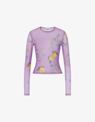 Printed mesh T-shirt