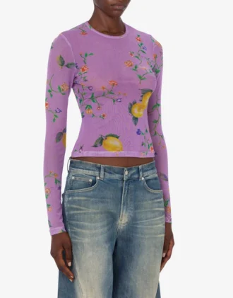 Printed mesh T-shirt