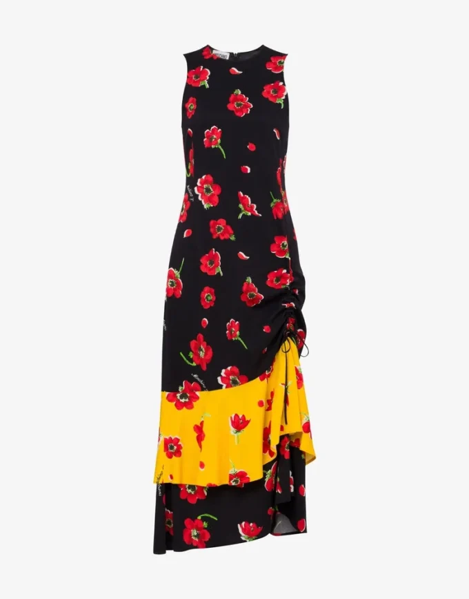 Printed tulle dress