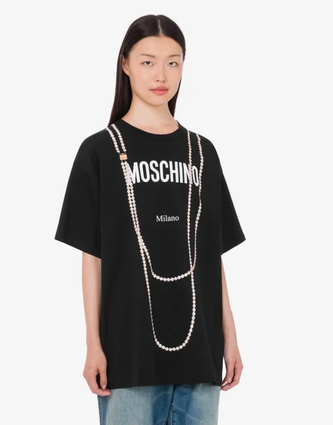 Printed organic cotton jersey T-shirt