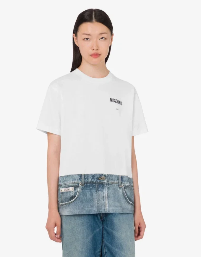 Printed organic cotton jersey T-shirt