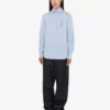 Printed stretch cotton poplin shirt