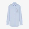 Printed stretch cotton poplin shirt