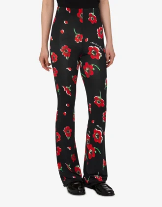 Printed stretch jersey pants