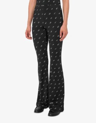 Printed technical jersey leggings