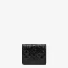 Quilted wallet with logo