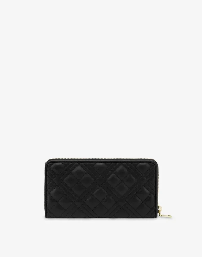 Quilted zip-around wallet