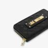 Quilted zip-around wallet