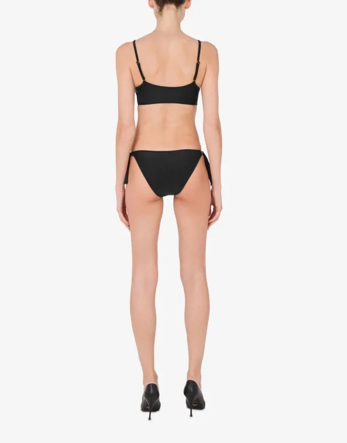 Rubber Logo Bandeau Bikini Top