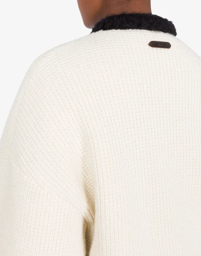 Short jacket in superfine lambswool