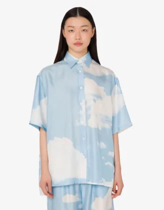 Silk twill shirt Archive Clouds