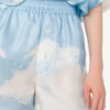 Silk twill shorts Archive Clouds