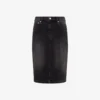 Stretch cotton denim skirt