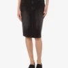 Stretch cotton denim skirt