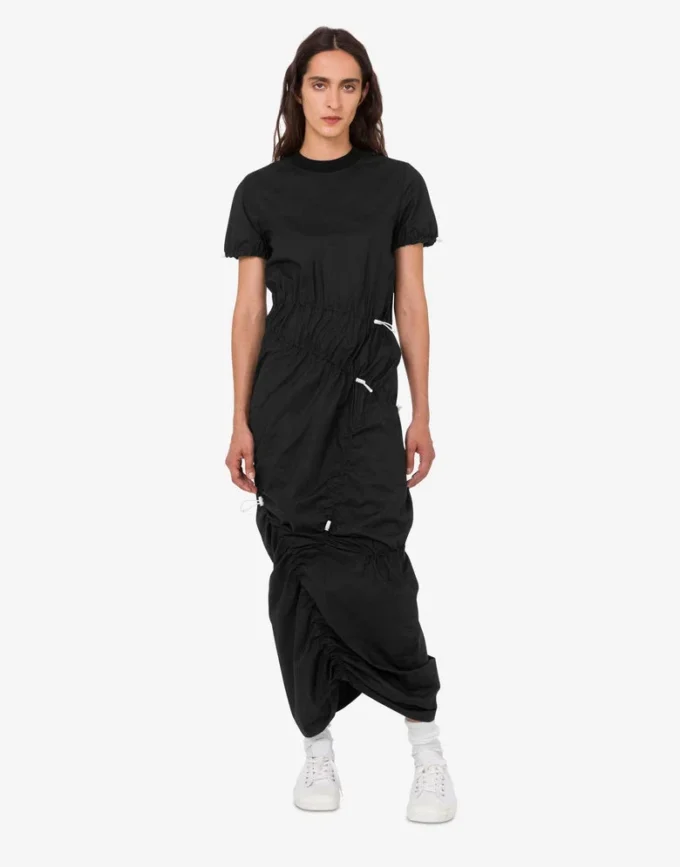 Stretch cotton poplin dress