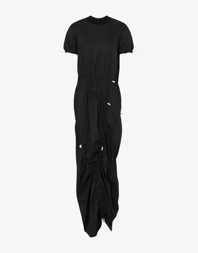 Stretch cotton poplin dress
