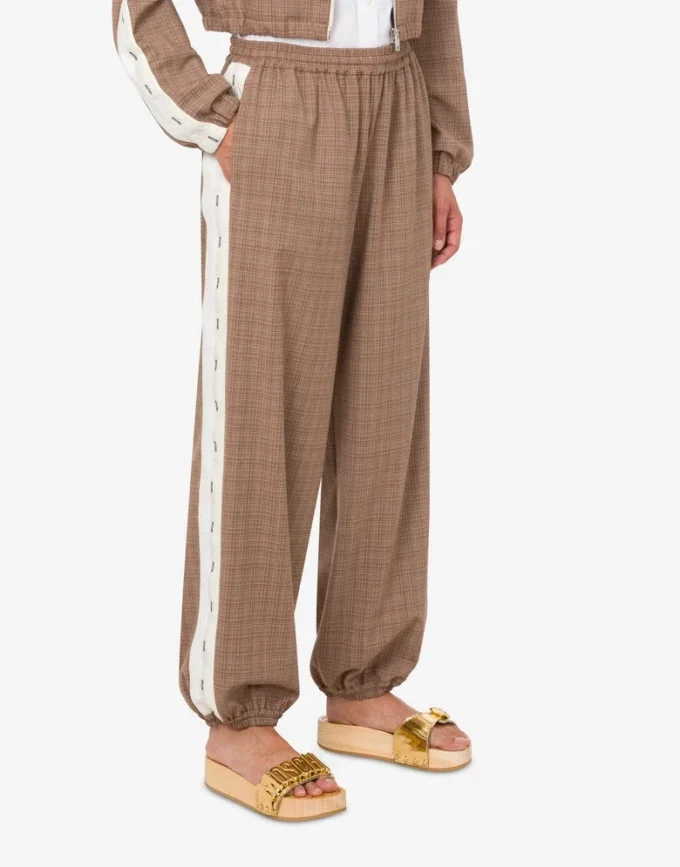 Stretch wool blend cloth pants