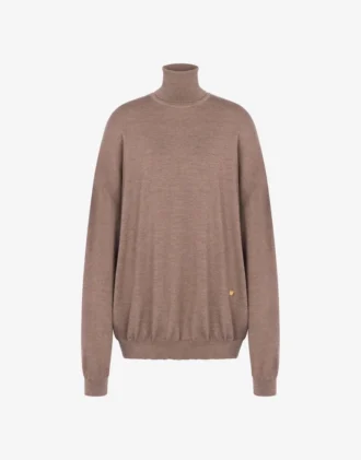 Turtleneck sweater in wool Golden M