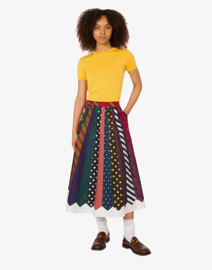 Cotton gabardine skirt Archive