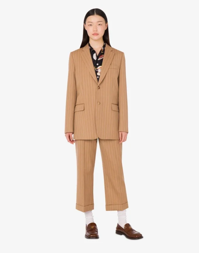 Wool crop pants