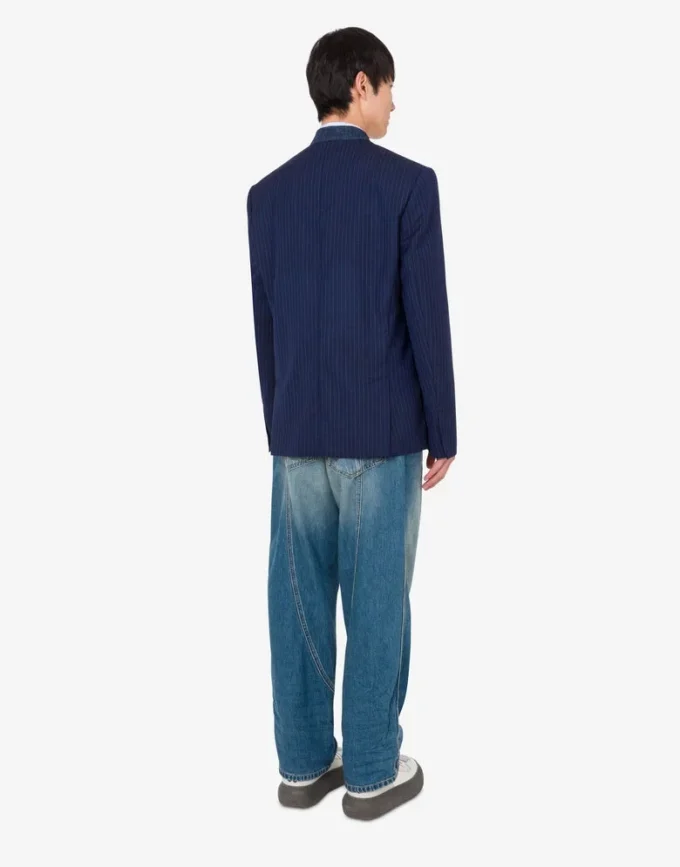Yarn-dyed pinstriped wool jacket Yarn-dyed pinstriped wool jacket