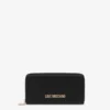 Zip-around wallet with lettering logo